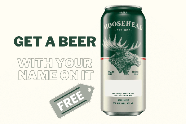 Free Moosehead Beer Can